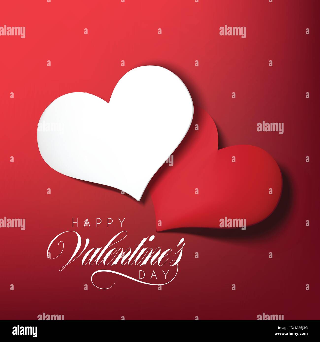 Valentines day. Red hearts Stock Vector Image & Art - Alamy