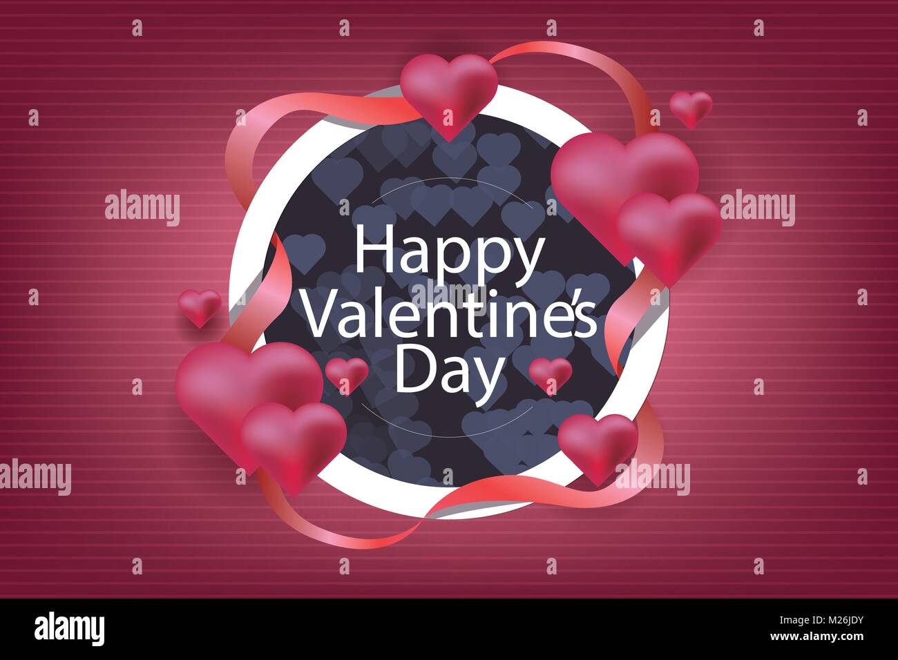 Valentines day. Red hearts Stock Vector Image & Art - Alamy