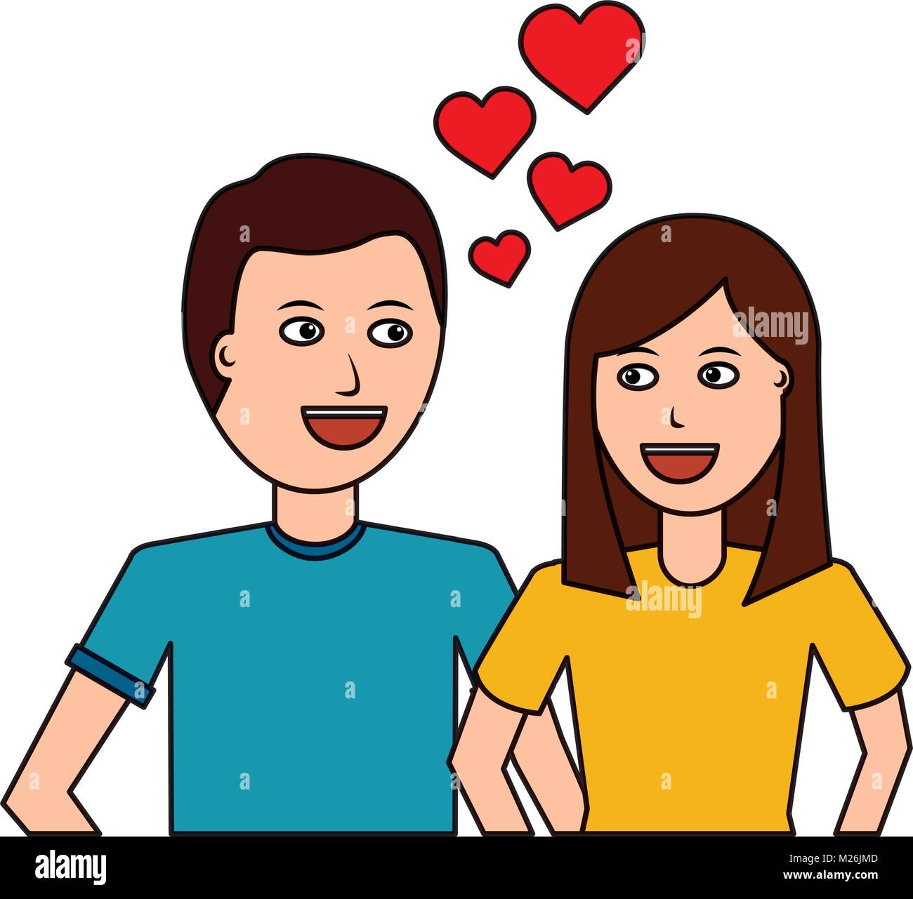 Embraced couple illustration hi-res stock photography and images - Alamy