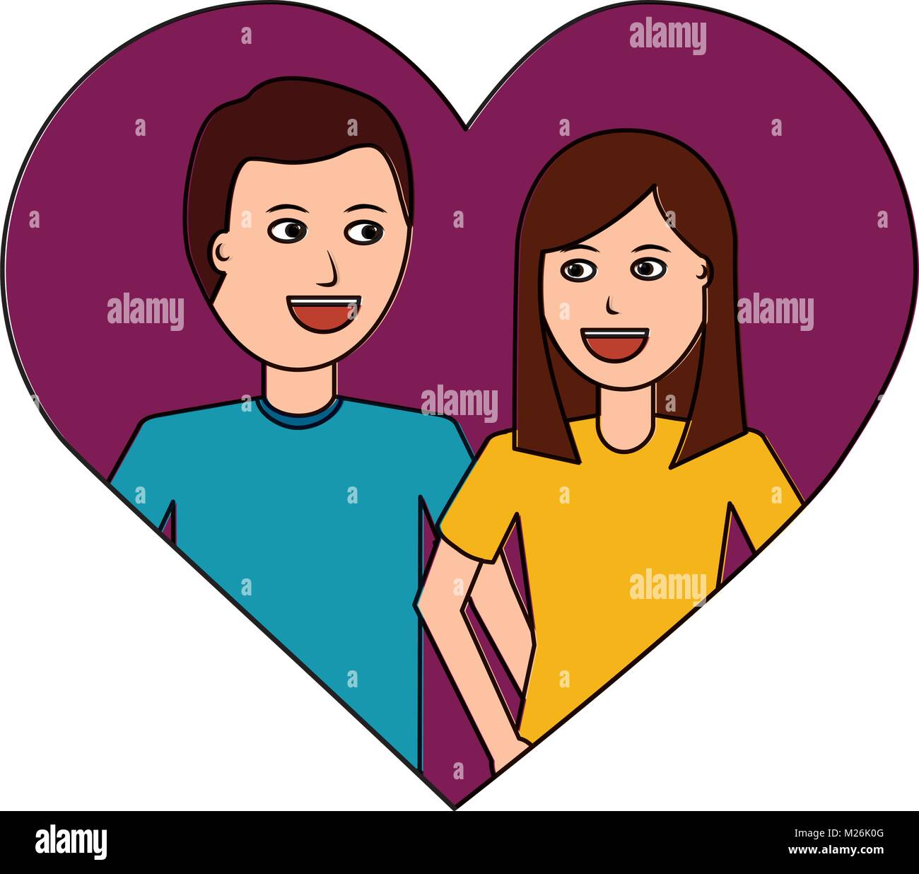couple together love heart background Stock Vector Image & Art - Alamy