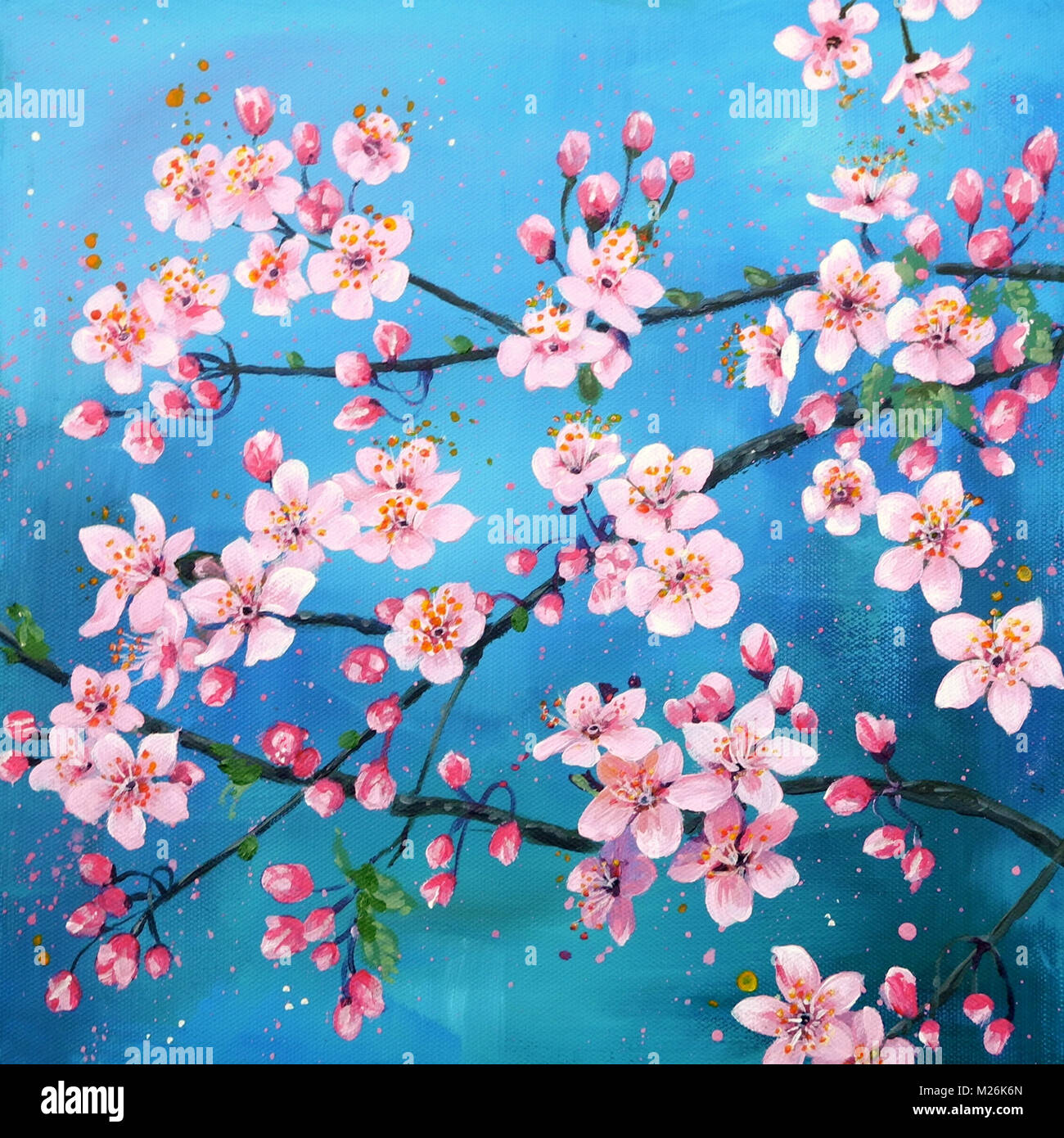 Painting Of Blossoms On A Tree Branch Stock Photo Alamy Painting Of Blossoms On A Tree Branch Stock Photo Alamy