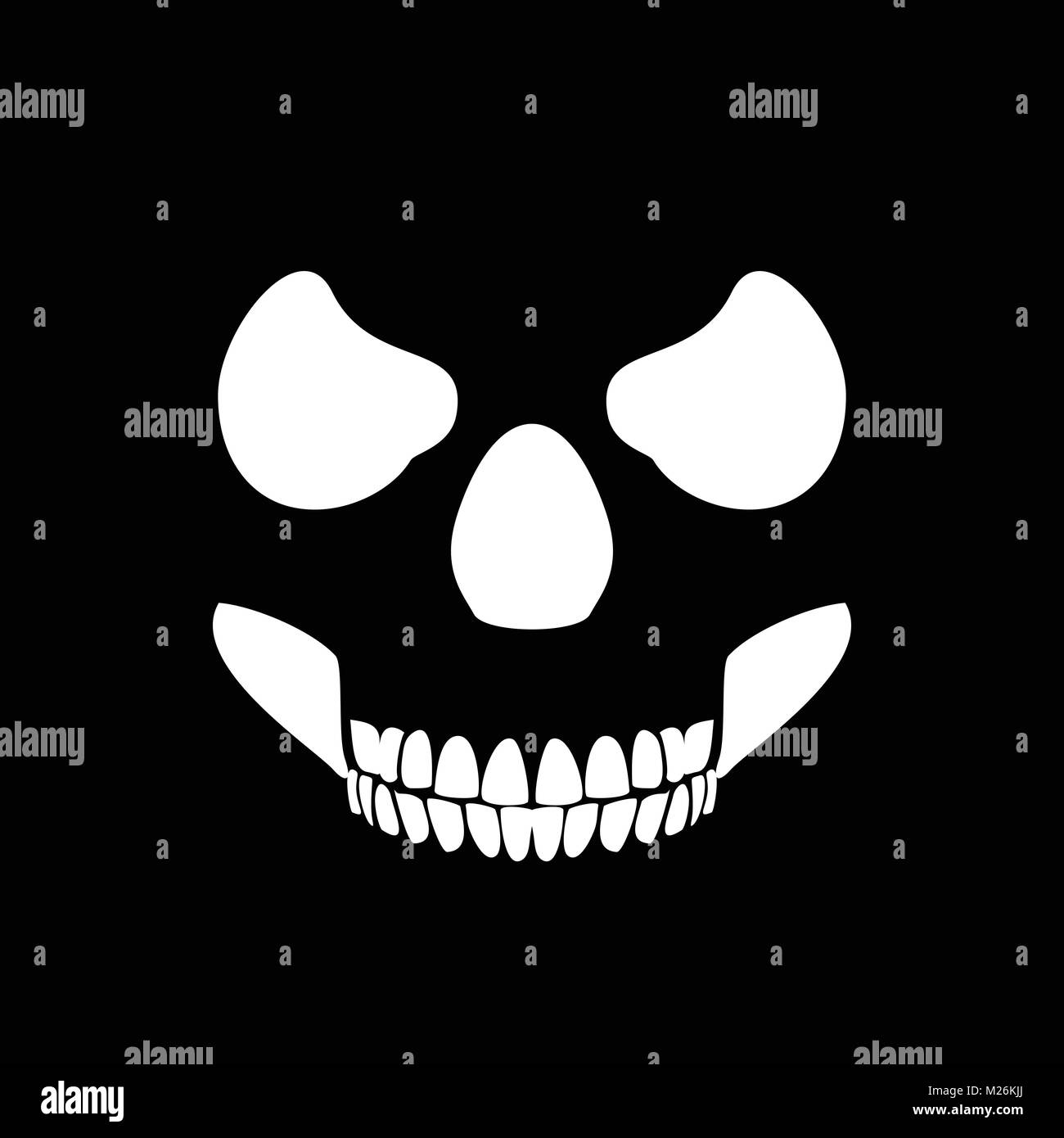 Skull Profile Vector Graphic Design Black Background Stock Vector