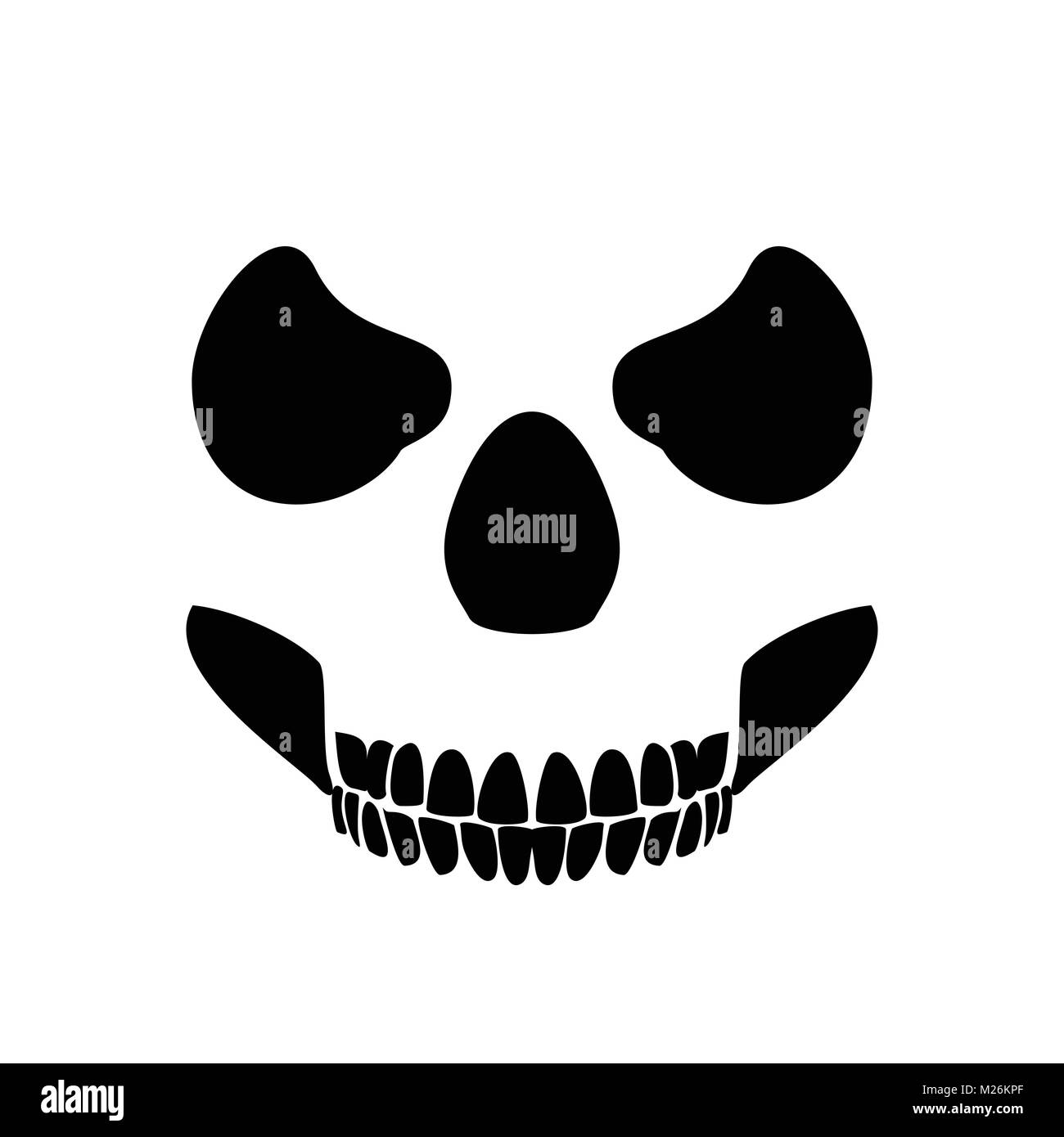 Skull Profile Vector Graphic Design White Background Stock Vector