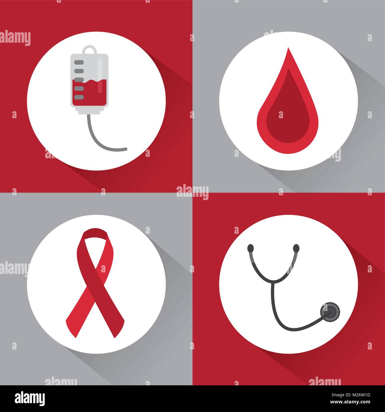 Set Of Icons Hemophilia Blood Campaing Stock Vector Image & Art - Alamy