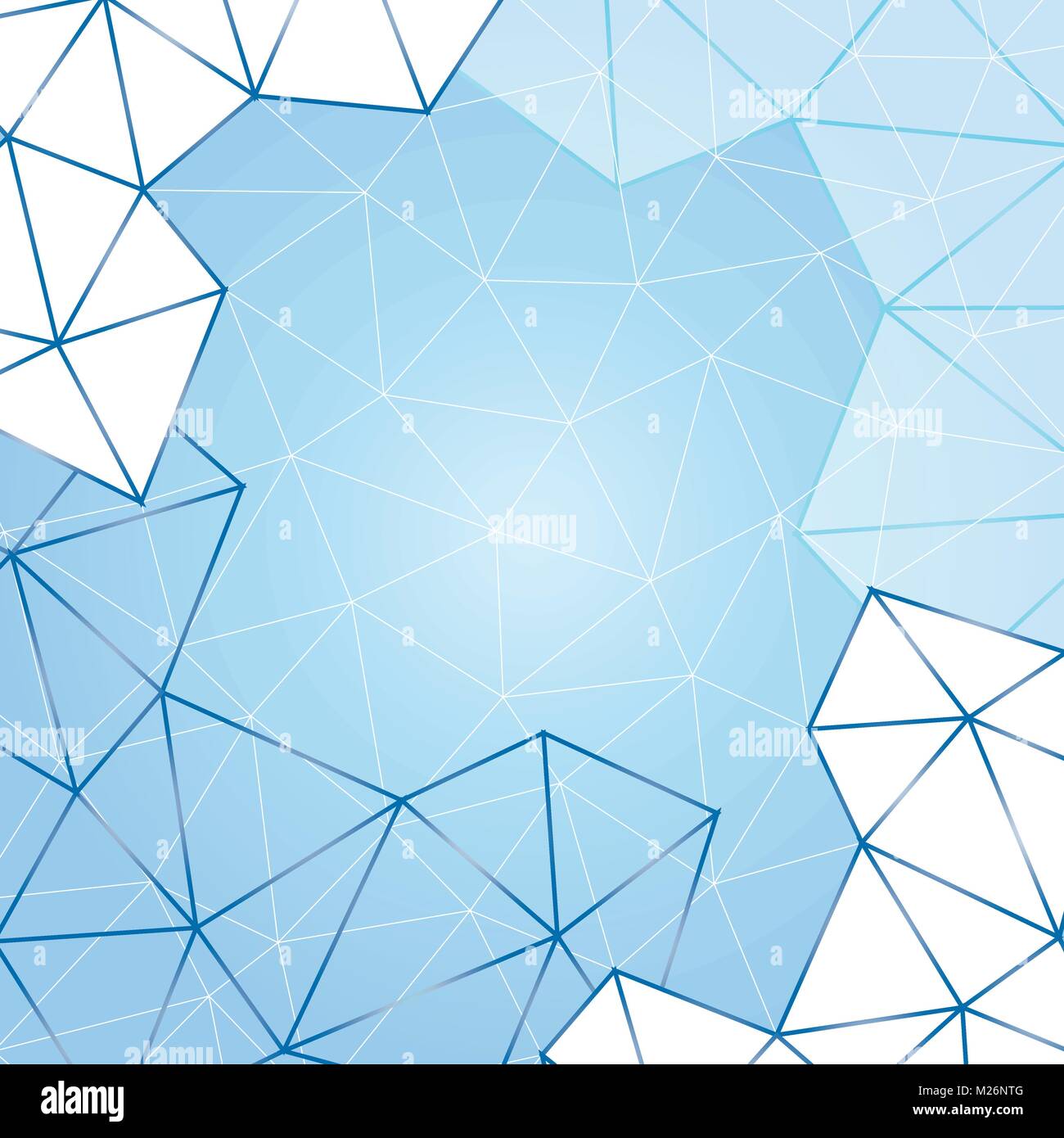 Abstract background for a modern design of triangles in blue tones. Stock Vector