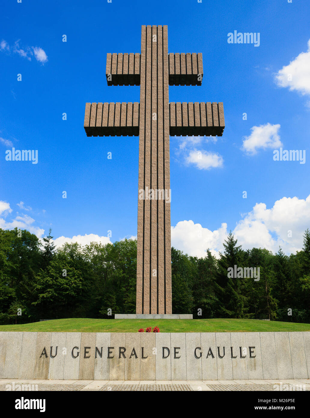 Colombey les Deux Eglises (north-eastern France): Cross of Lorraine of the Charles de Gaulle Memorial Stock Photo