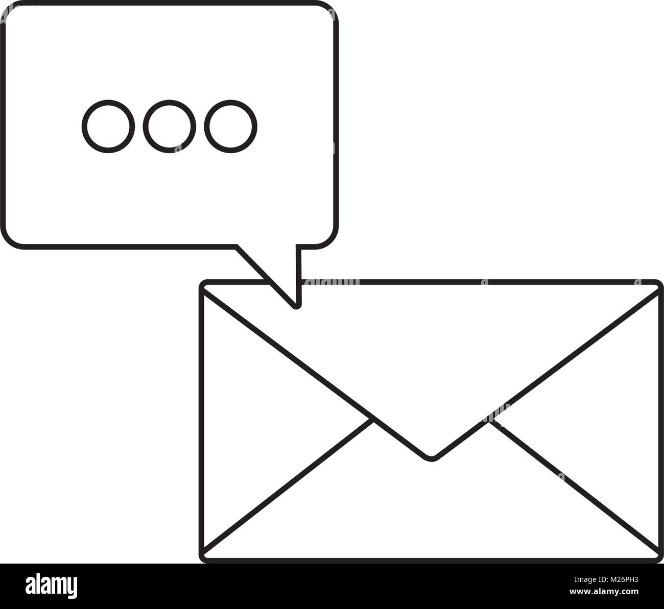 envelope and speech bubble Stock Vector Image & Art - Alamy