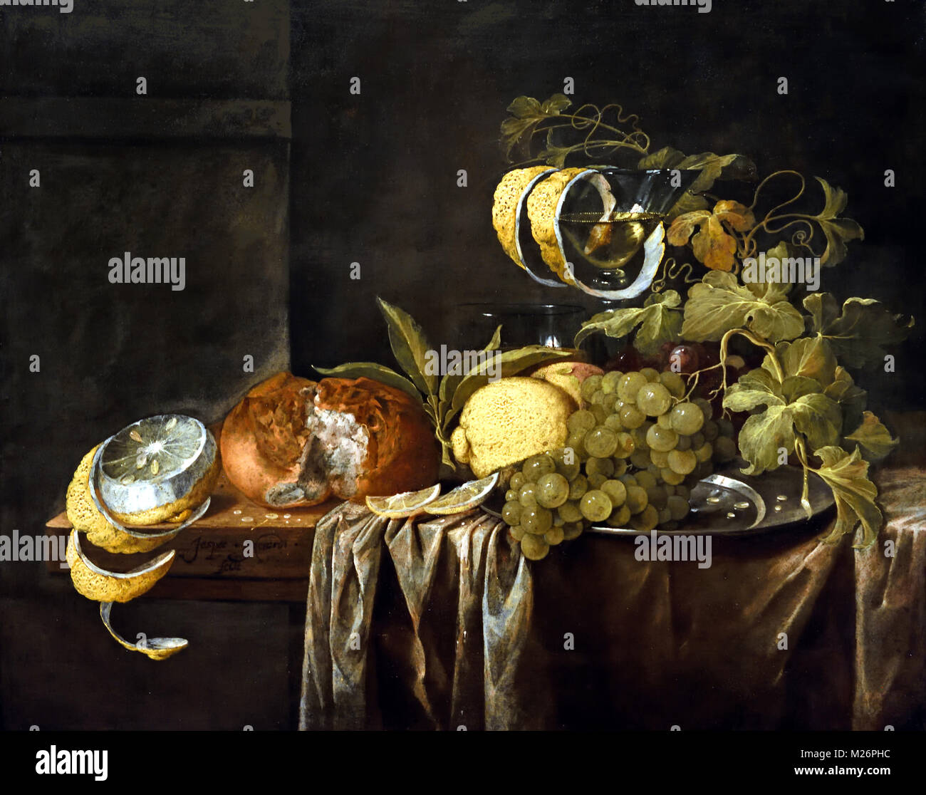 Antonio de Pereda y Salgado - Still-Life with Fruit 1650  17th-century Spain, Spanish, Stock Photo