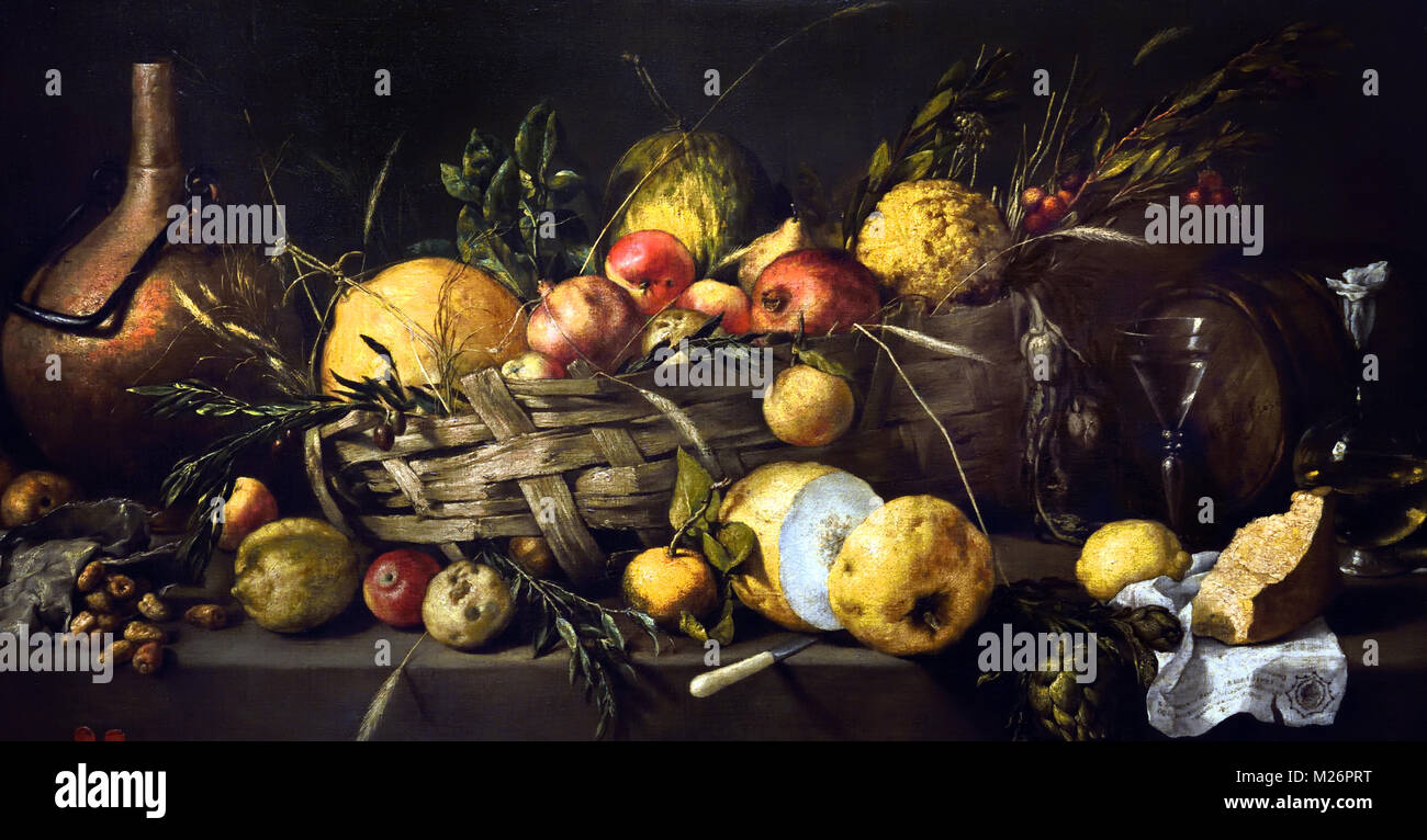 Still-Life with Fruit 1650 Antonio de Pereda  (1611–1678)17th-century, Spain, Spanish, Stock Photo