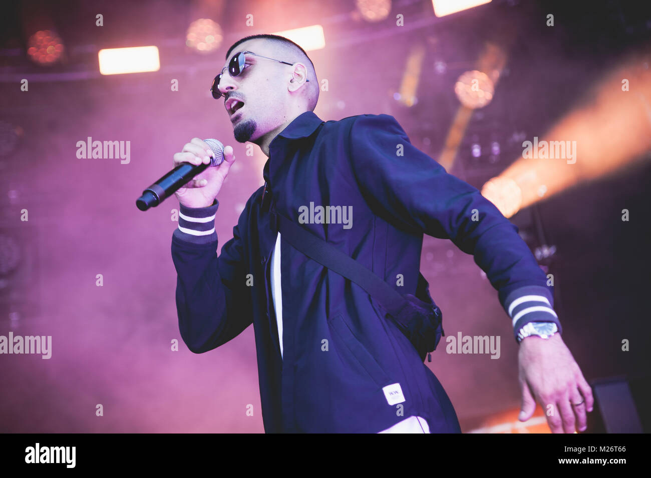 The Danish rapper Sivas (Stylized S!vas) performs a live concert at the ...