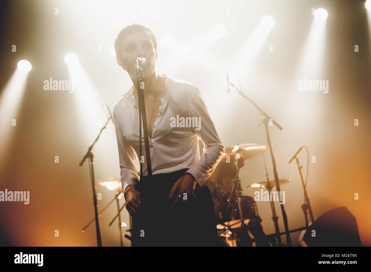 The English postpunk band Savages performs a live concert at Vega in