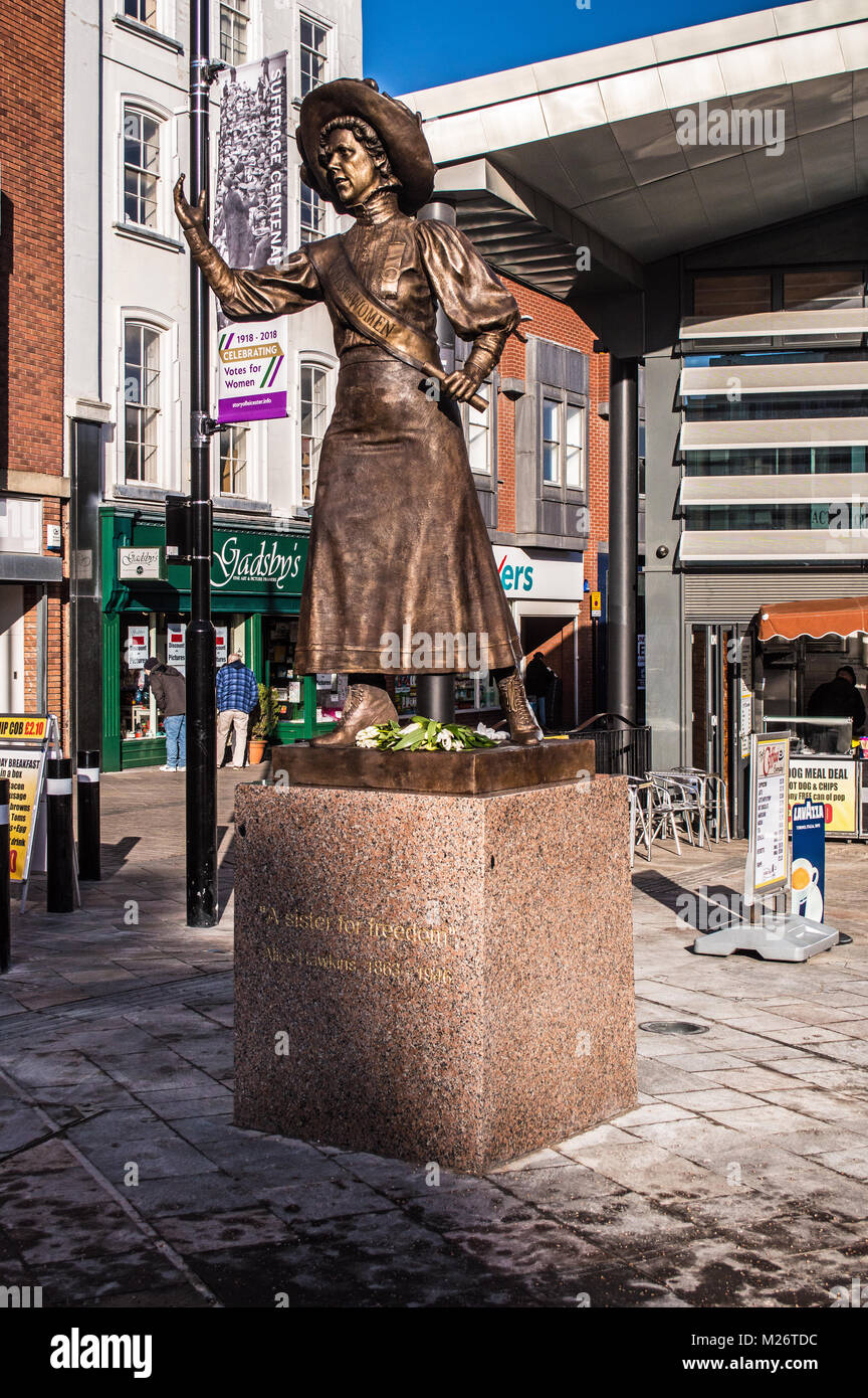 Statue to Suffragette, Alice Hawkins in Leicester Stock Photo