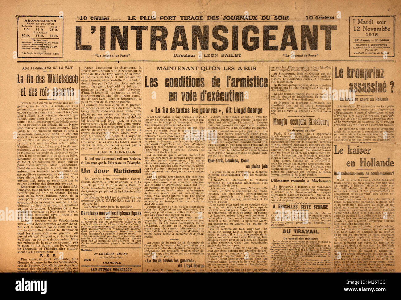 French newspaper hi-res stock photography and images - Alamy