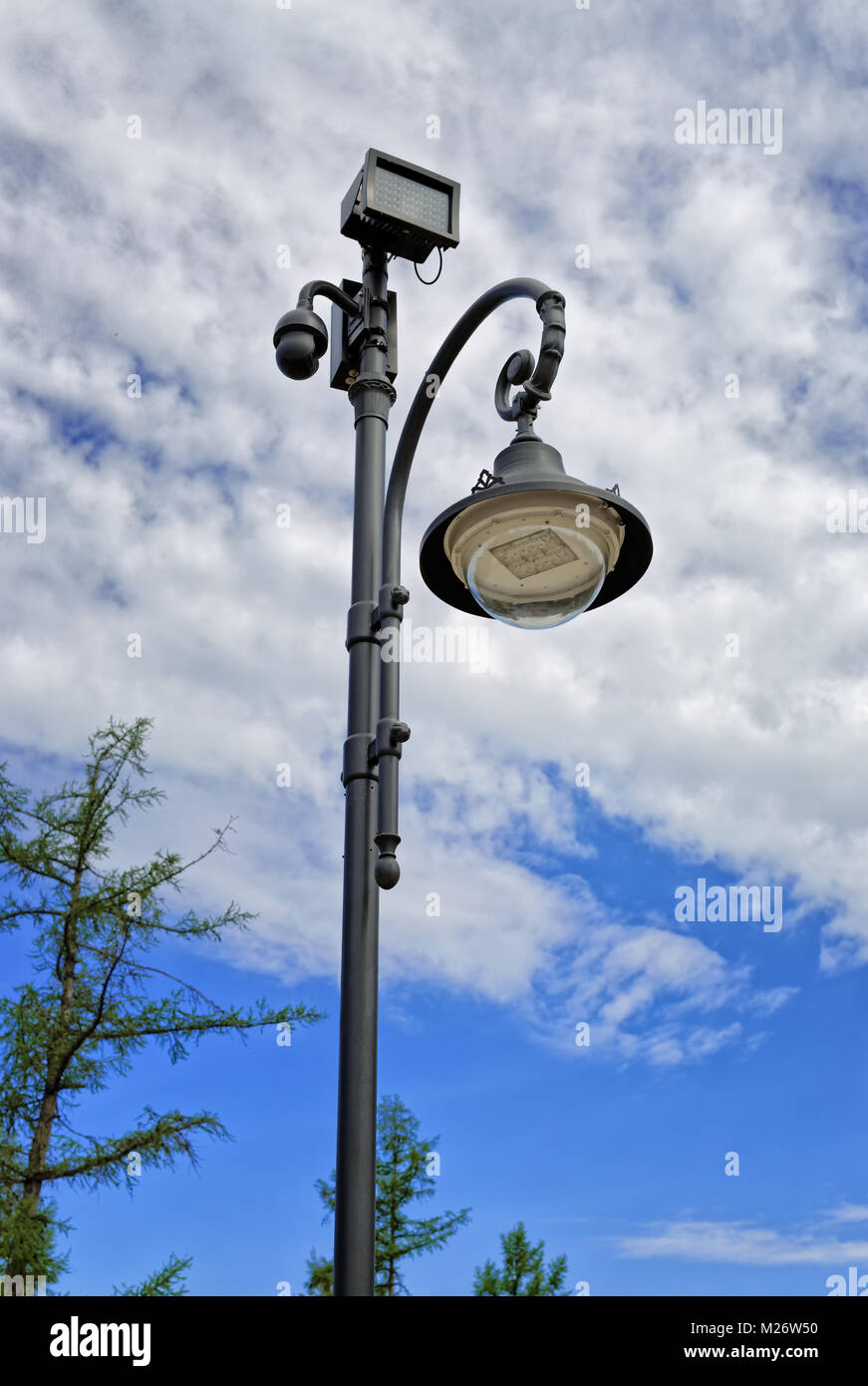 Modern led street lamp with automatic switchon function Stock Photo