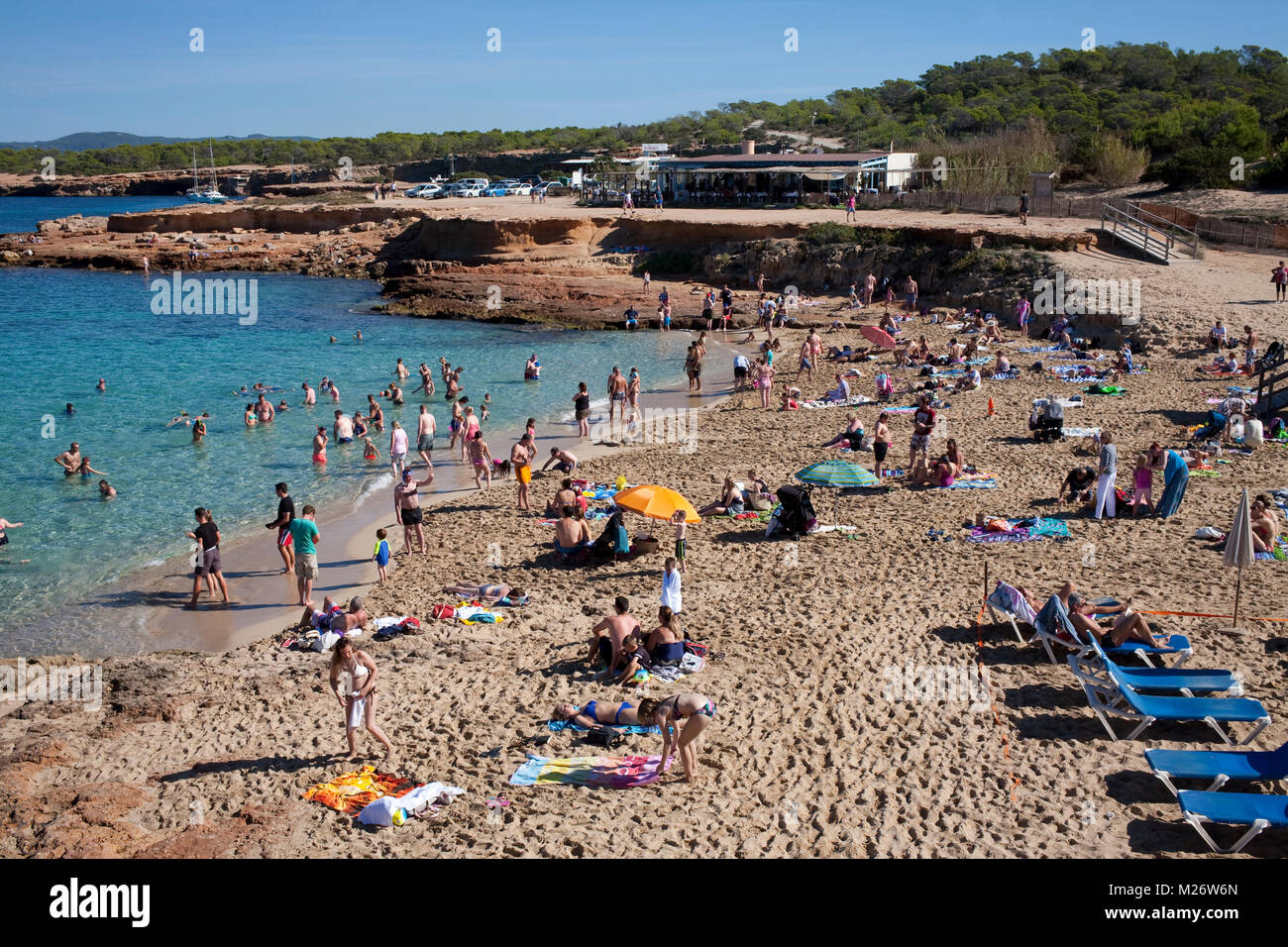 the beach at playa de cala conta in the mediterranean Stock Photo