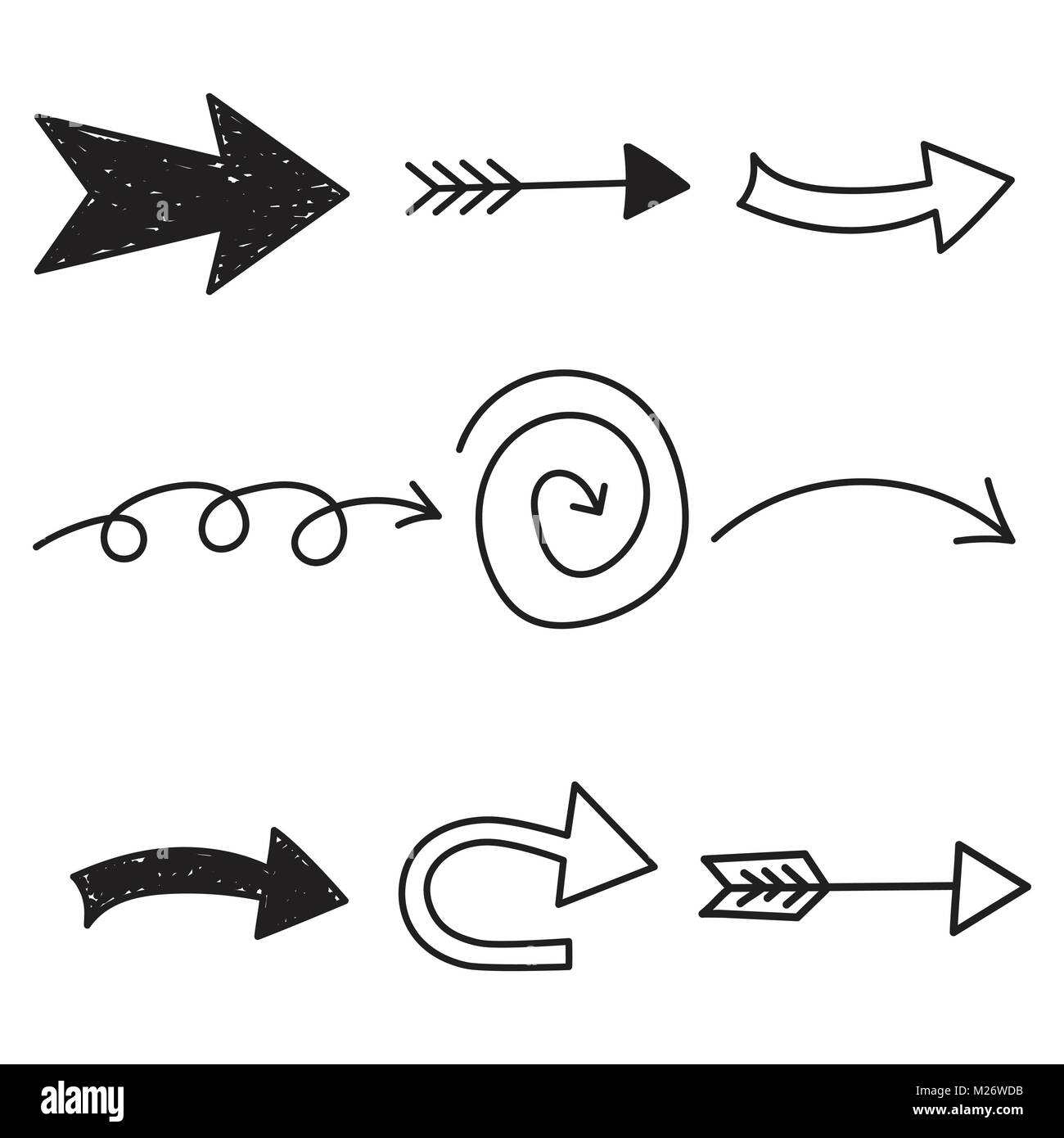 Vector cute arrows set hi-res stock photography and images - Alamy