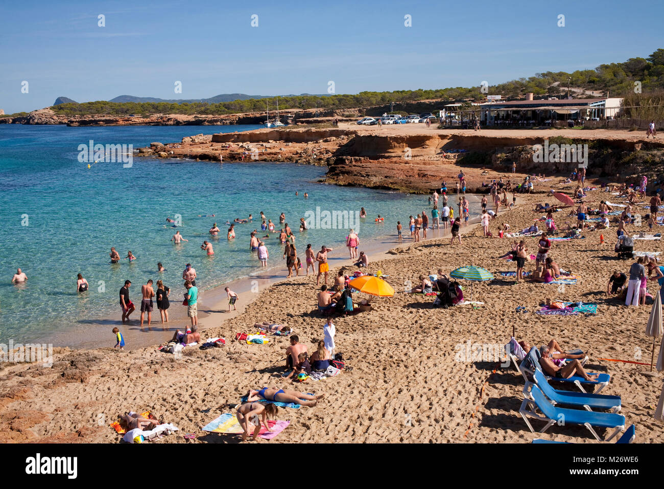 the beach at playa de cala conta in the mediterranean Stock Photo