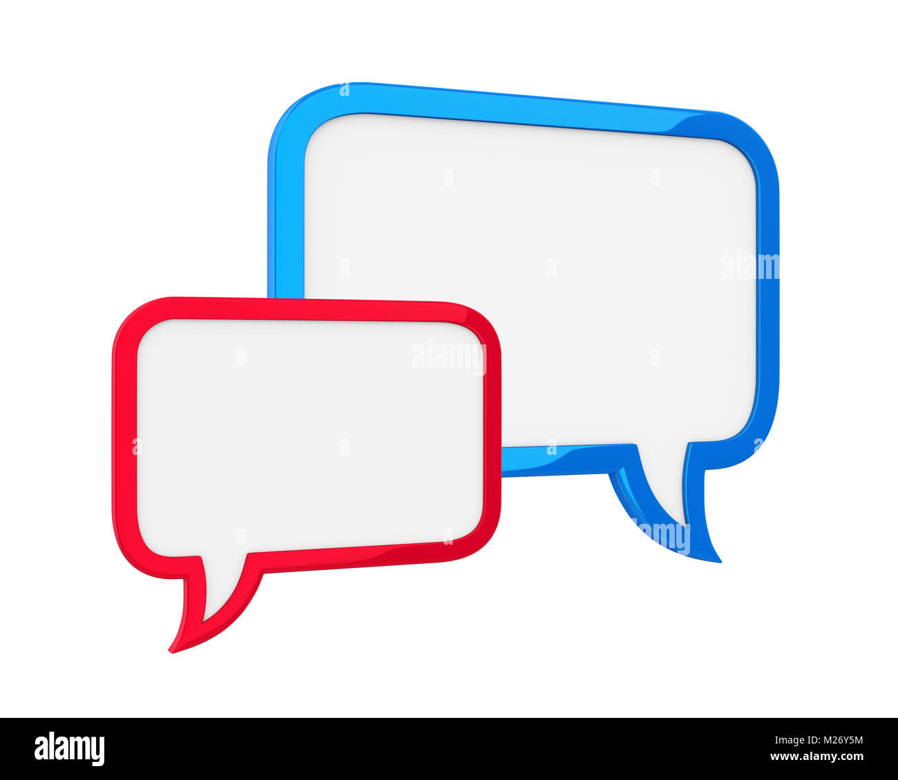 Blue white speech bubble Cut Out Stock Images & Pictures - Alamy