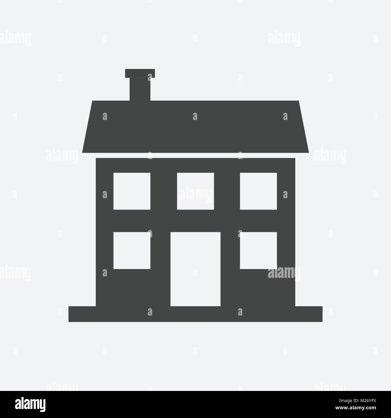 House icon. Vector illustration in flat style on white background Stock ...