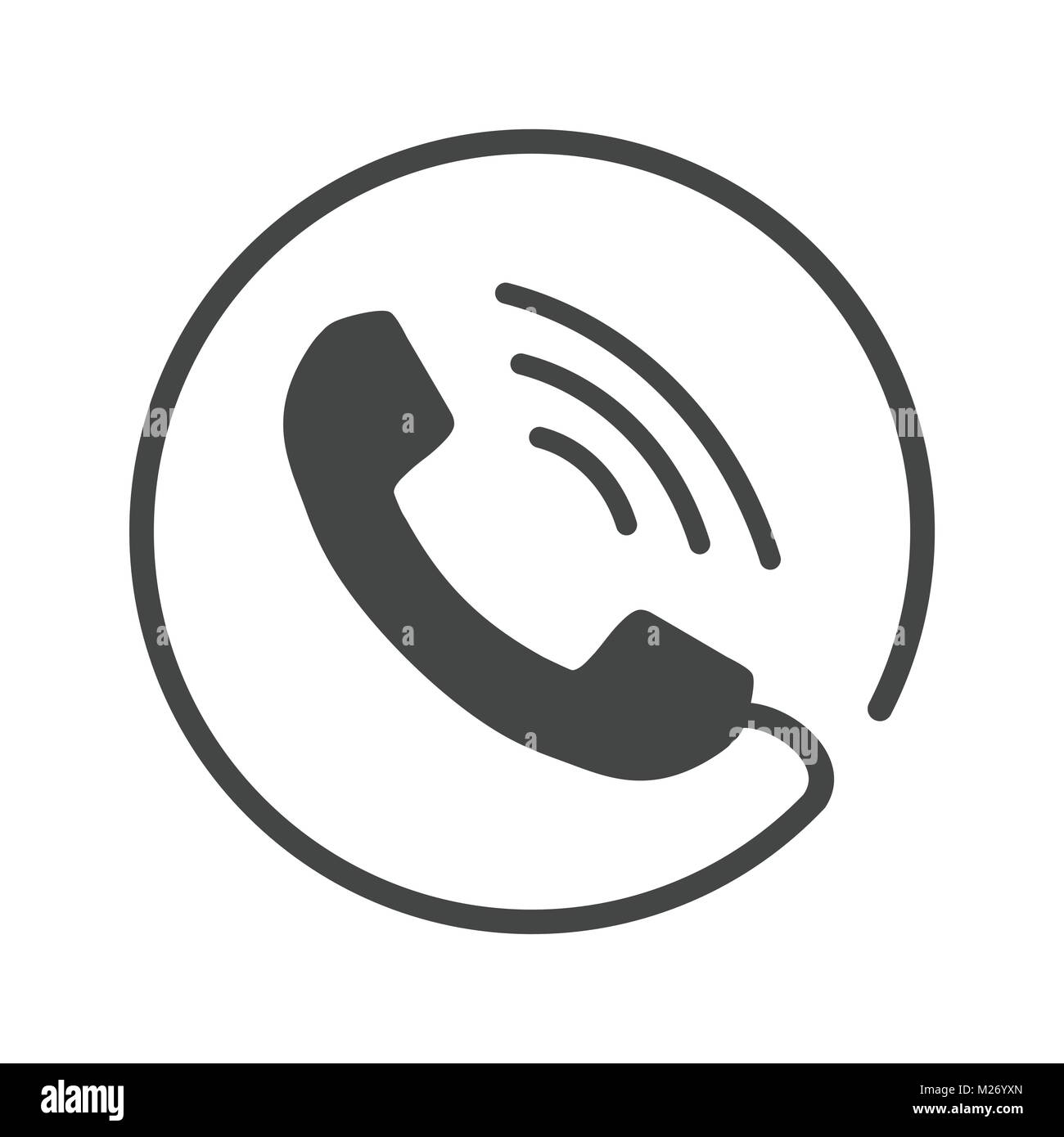 Phone icon vector, contact, support service sign isolated on white  background. Telephone, communication icon in flat style Stock Vector Image  & Art - Alamy