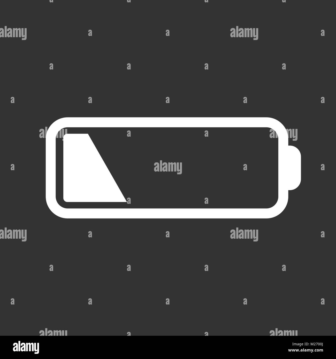 Battery level indicator. Vector illustration on black background Stock