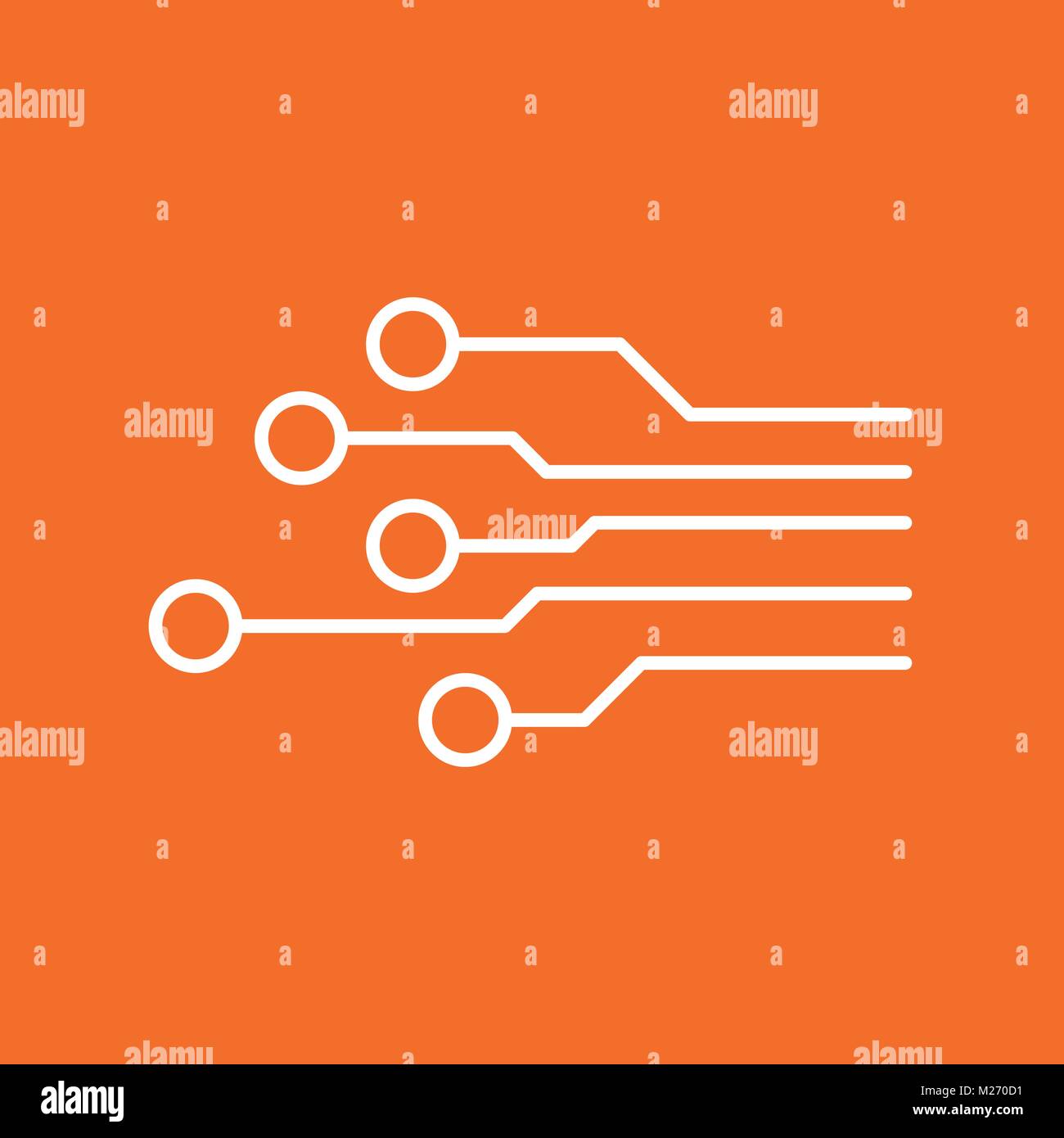 Circuit board icon. Technology scheme symbol flat vector illustration ...