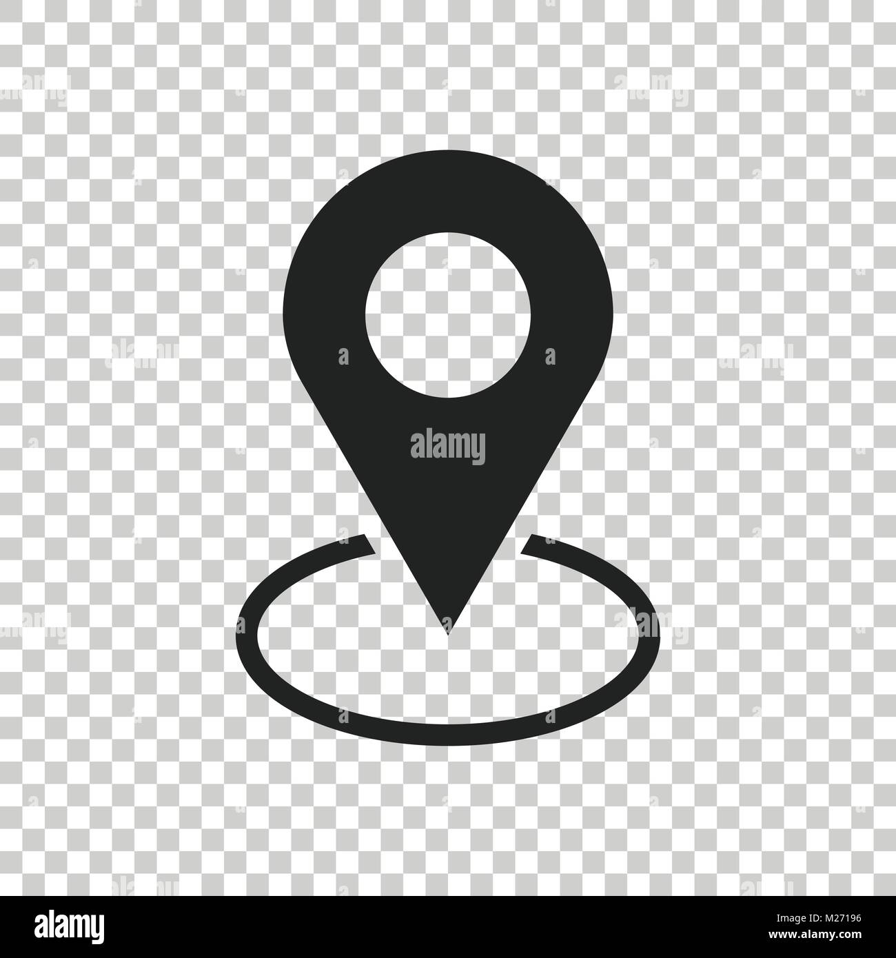 Pin Icon Vector Location Sign In Flat Style Isolated On Isolated Background M27196 