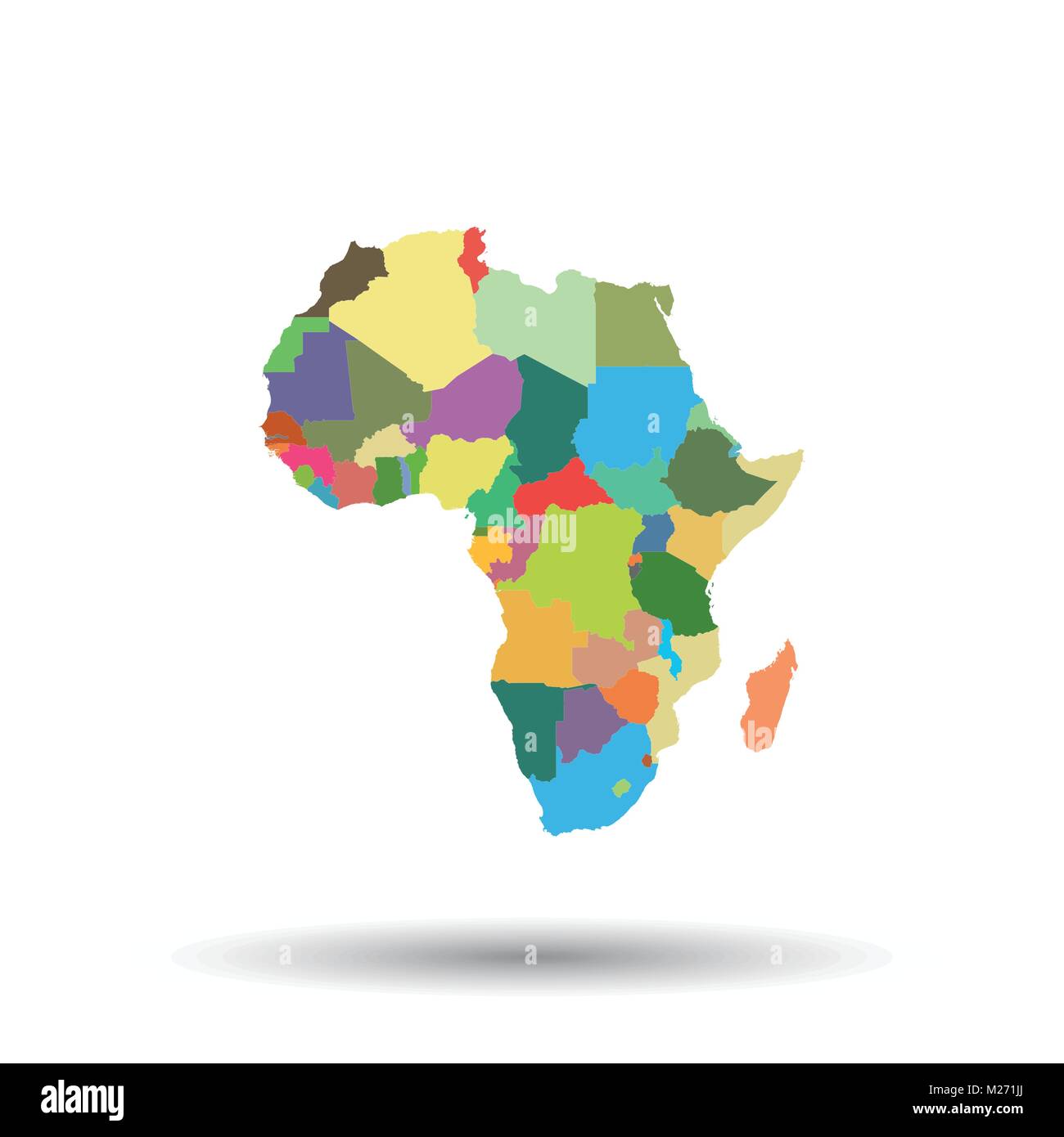 Africa map icon. Flat vector illustration. Africa sign symbol with ...