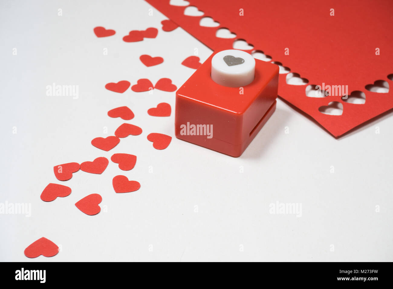 Decoration For Valentine S Day Hole Puncher Made Paper Shapes Of