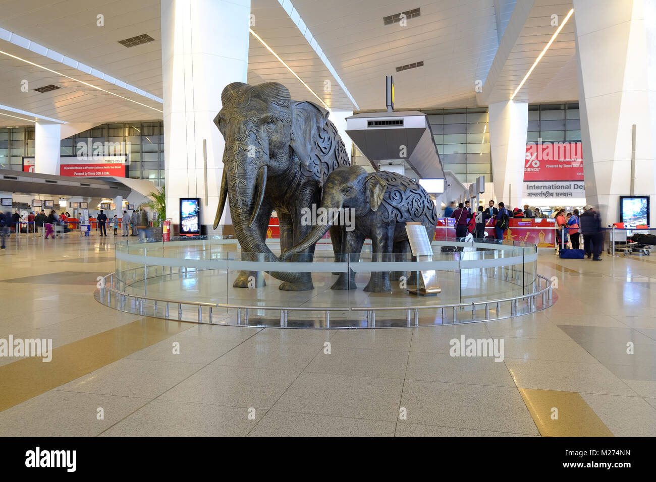 Statues of Elephants inside Delhi airport, India Stock Photo Alamy