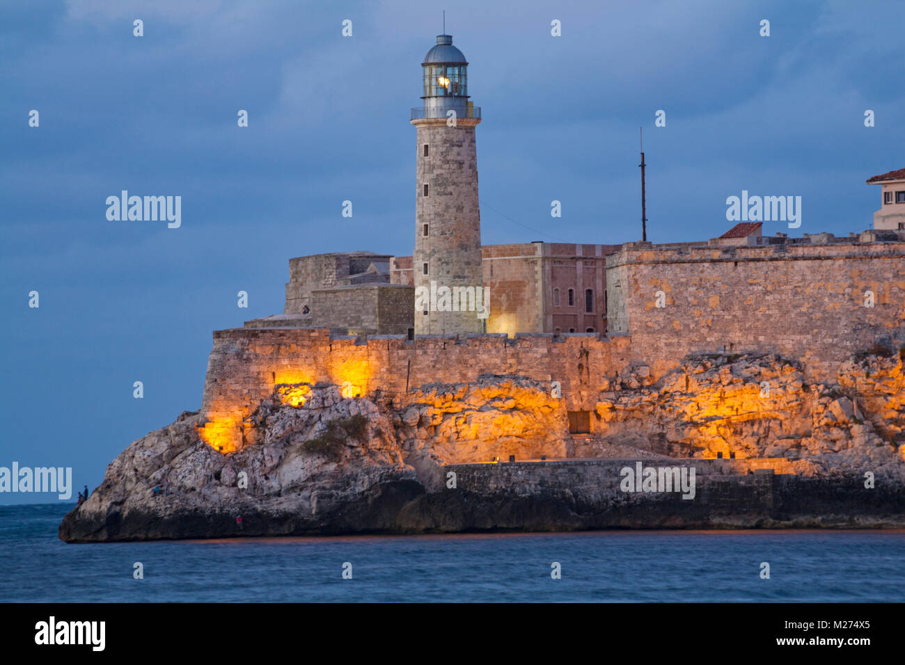 A view of Morro or El Morro Castle (fortress) outside the entrance to  Havana Bay in Cuba Stock Photo - Alamy