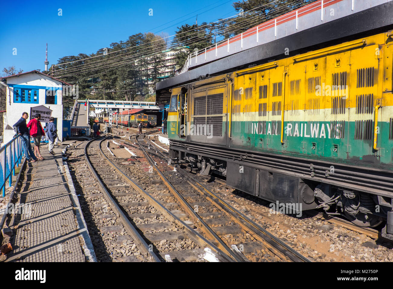 Shimla station on the Shimla to Kalka line - known as the 'Toy Train' - India Stock Photo