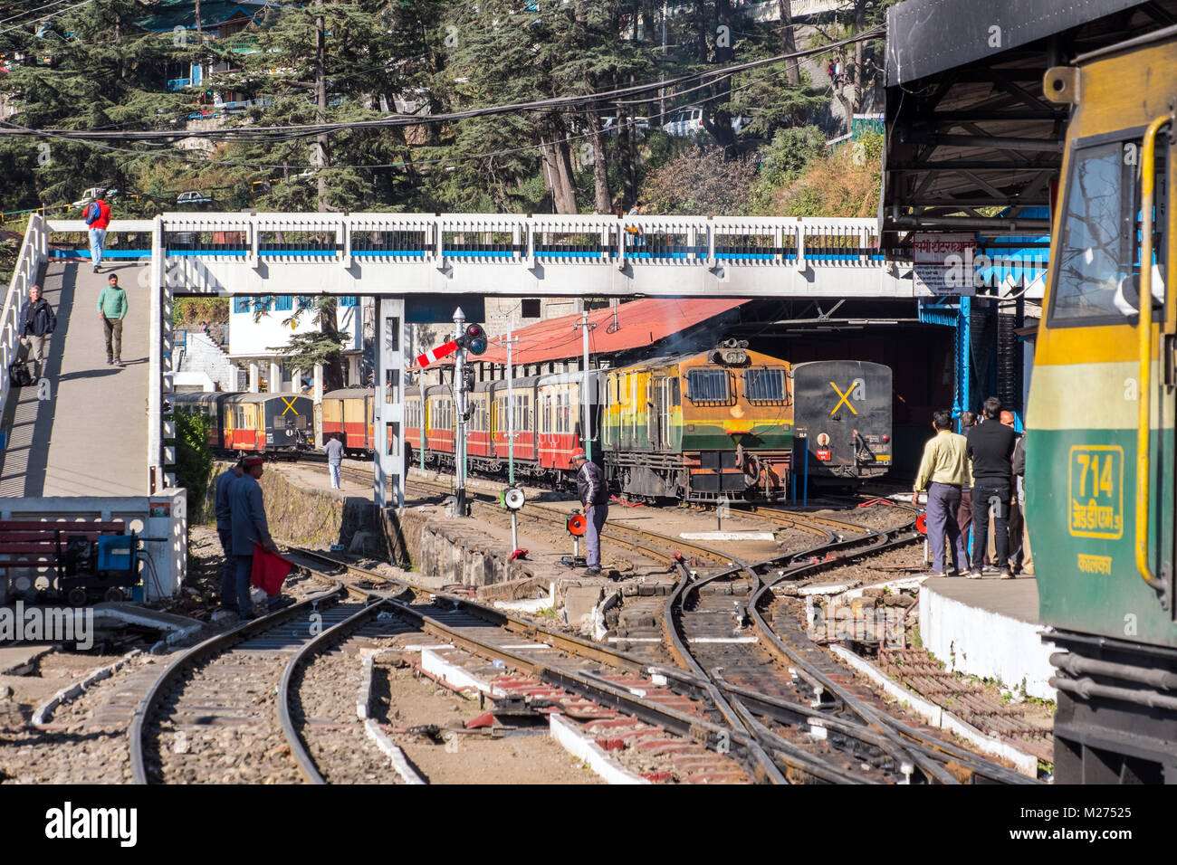 Shimla station on the Shimla to Kalka line - known as the 'Toy Train' - India Stock Photo