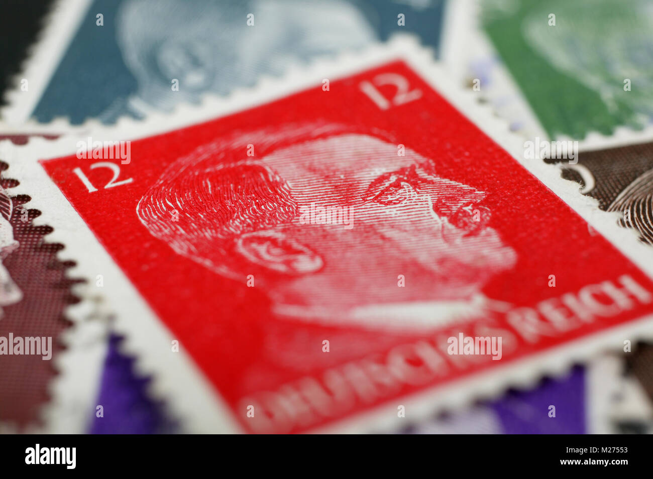 Historical stamps, German Empire Stock Photo
