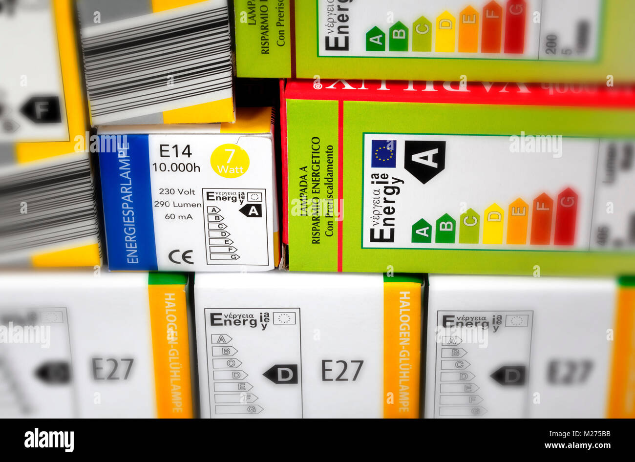 Energy efficient products labels Stock Photo