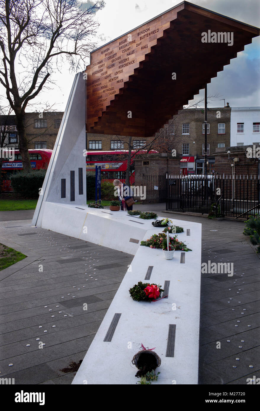 Bethnal Green Tube Disaster Memorial, Bethnal Green London England UK