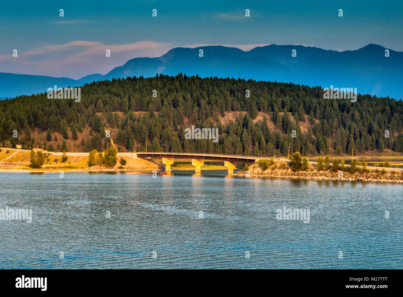 Kikomun Bridge at Lake Koocanusa, a reservoir on Kootenay River