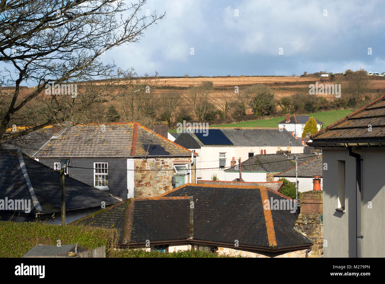 housing in the rural village of chacewater, cornwall, england, uk Stock