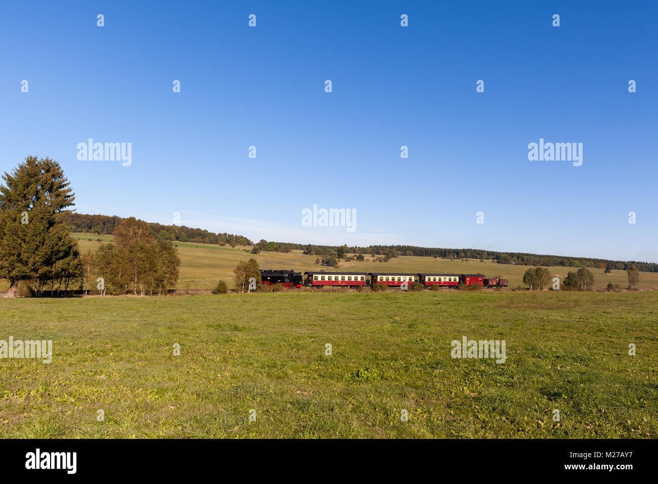 Harzer Schmalspurbahn im Selketal Stock Photo