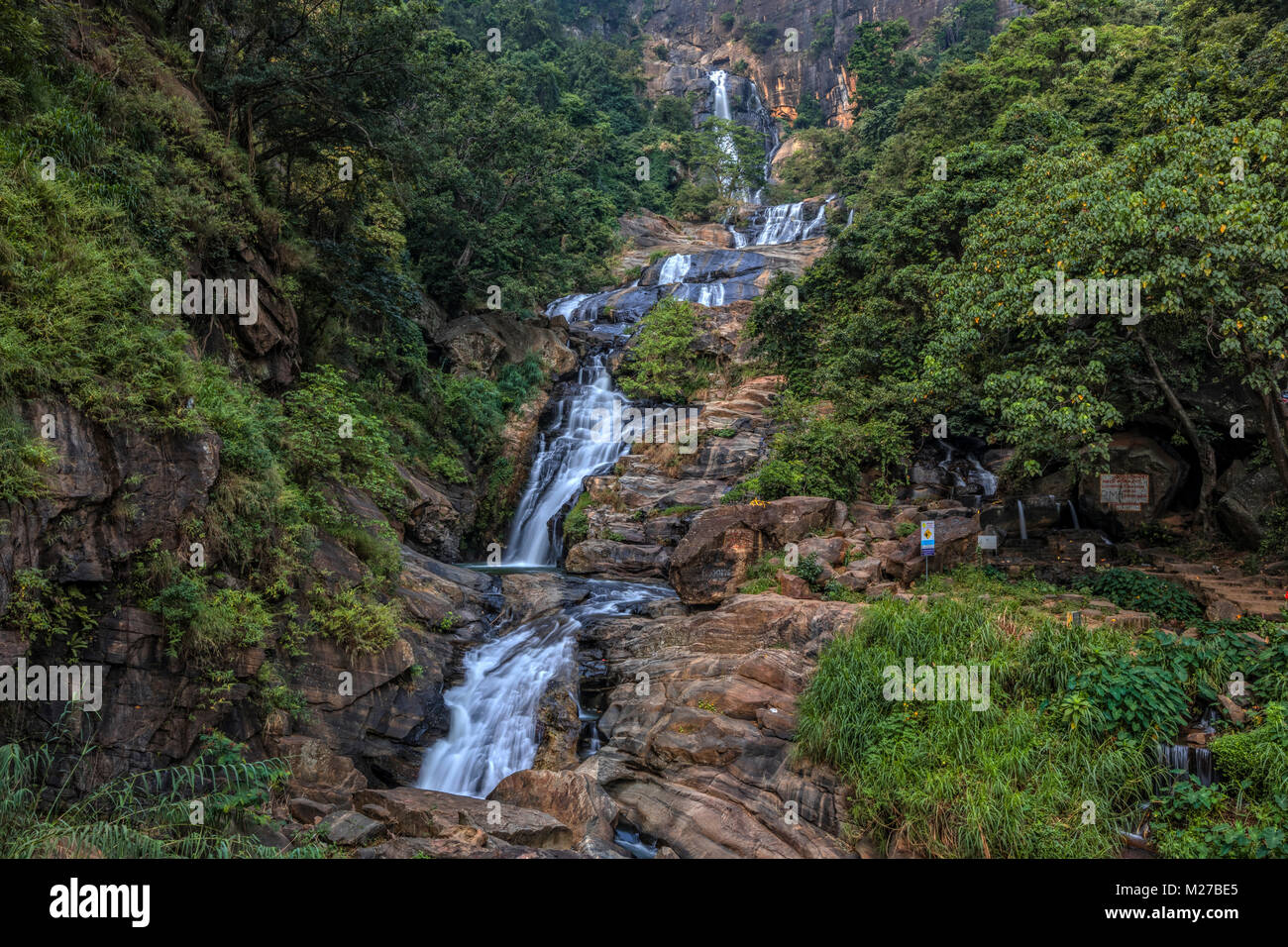 Ravana Falls, Ella, Sri Lanka, Asia Stock Photo