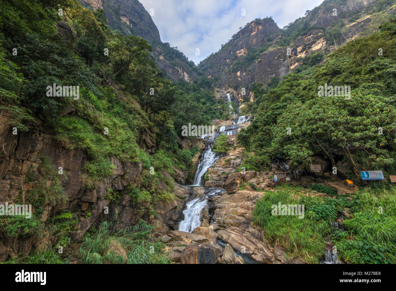 Ravana Falls, Ella, Sri Lanka, Asia Stock Photo