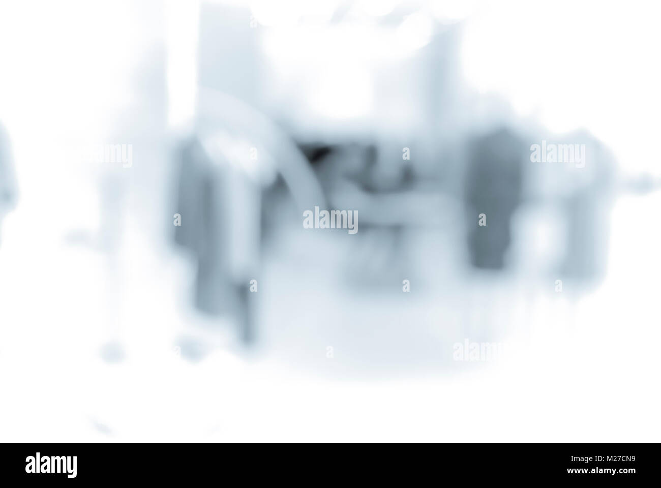 Abstract background of people on shopping mall in B&W color Stock Photo