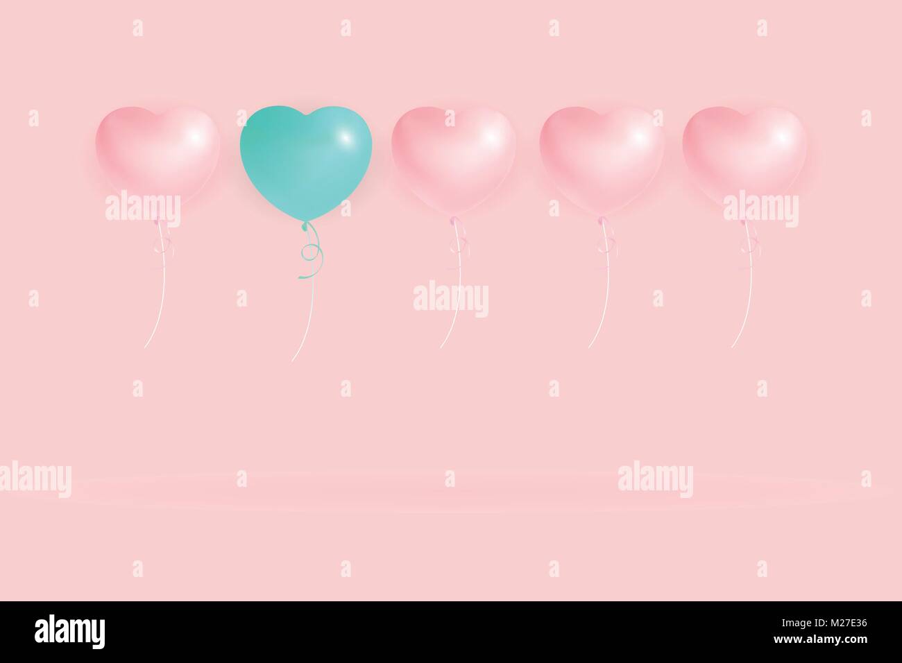 Happy Valentine's Day Greeting Card Background Design on Pastel Color ...