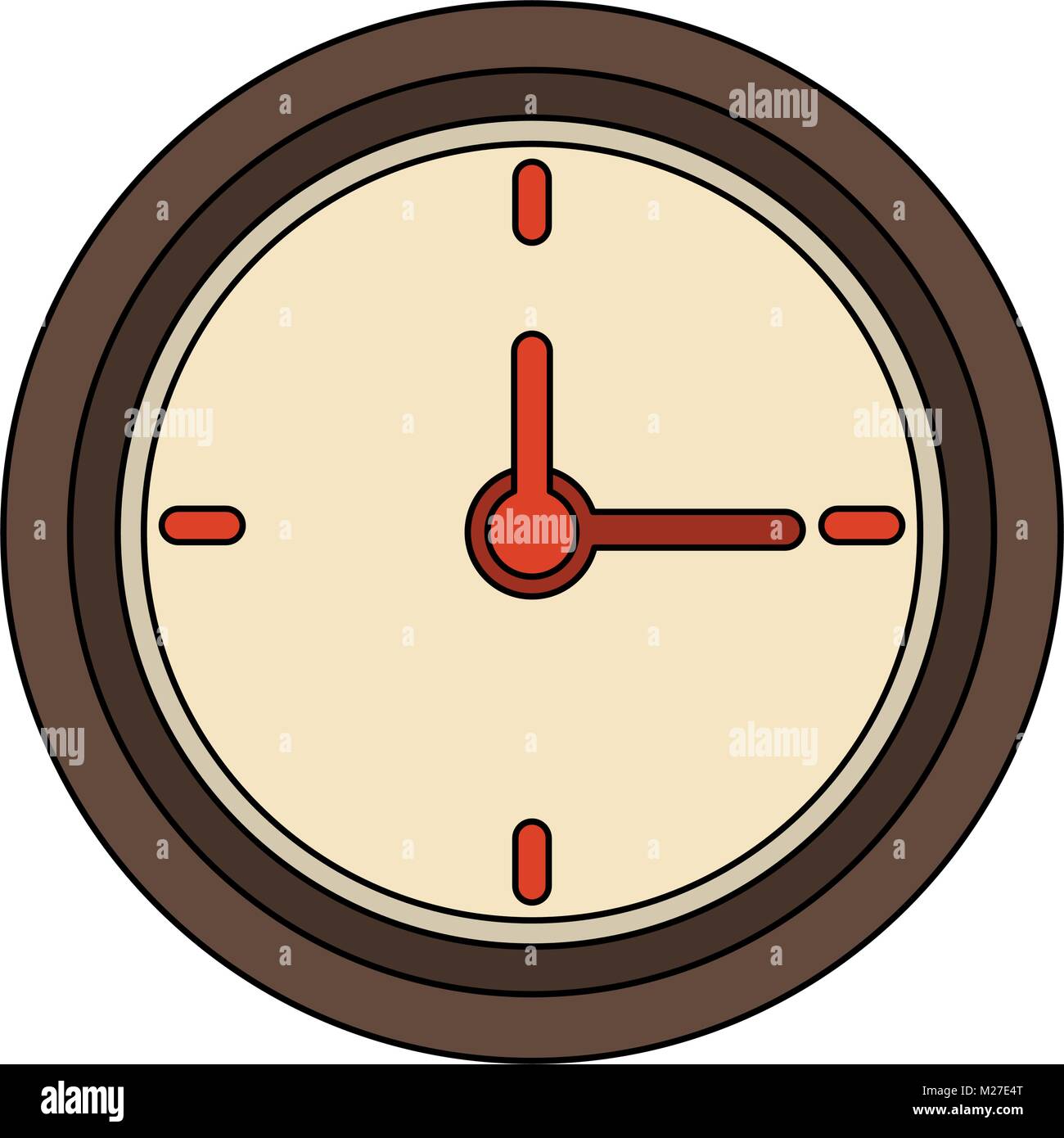 Wall clock isolated Stock Vector Image & Art - Alamy