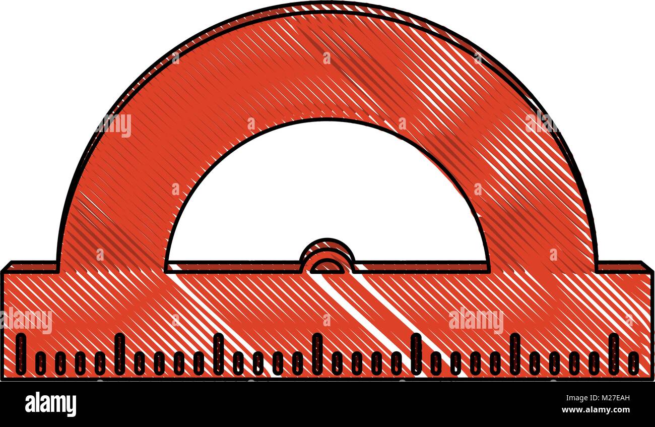 School protractor tool Stock Vector Image & Art Alamy