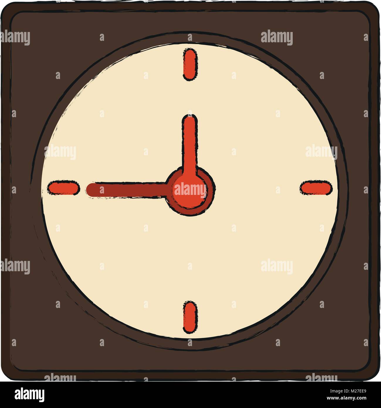 Wall clock isolated Stock Vector Image & Art - Alamy