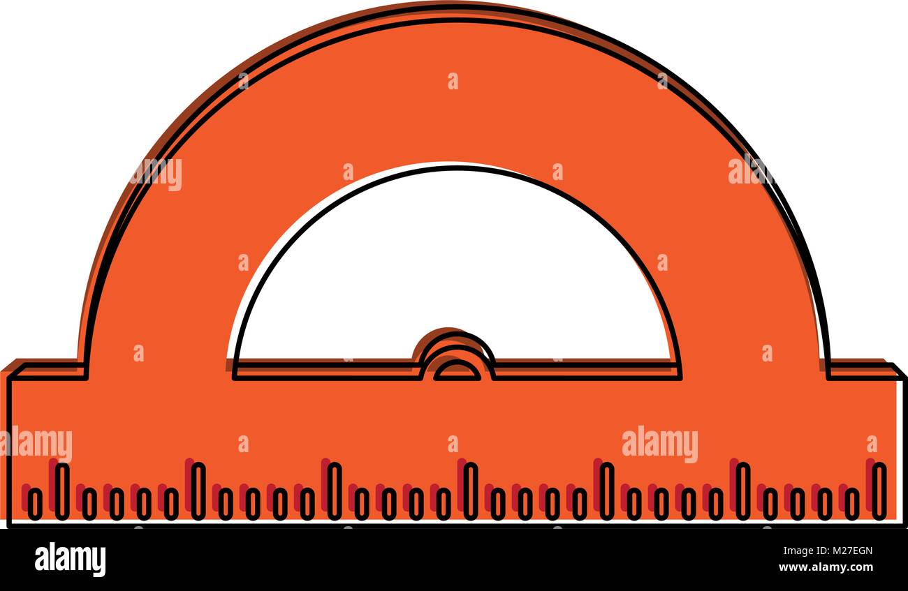 School protractor tool Stock Vector Image & Art Alamy