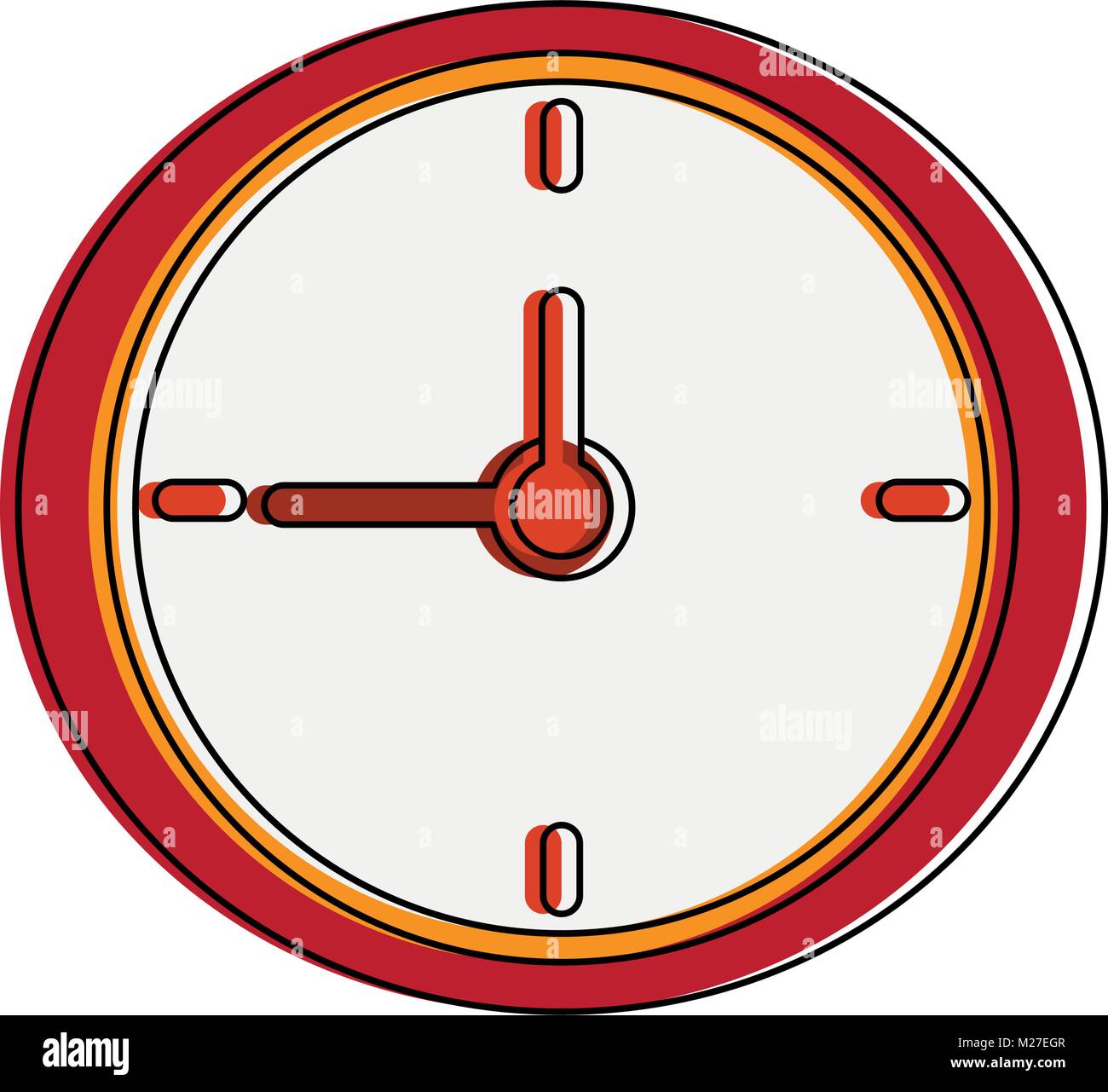 Wall clock isolated Stock Vector Image & Art - Alamy