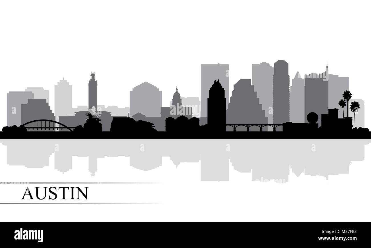 Austin city skyline silhouette background, vector illustration Stock Vector  Image & Art - Alamy