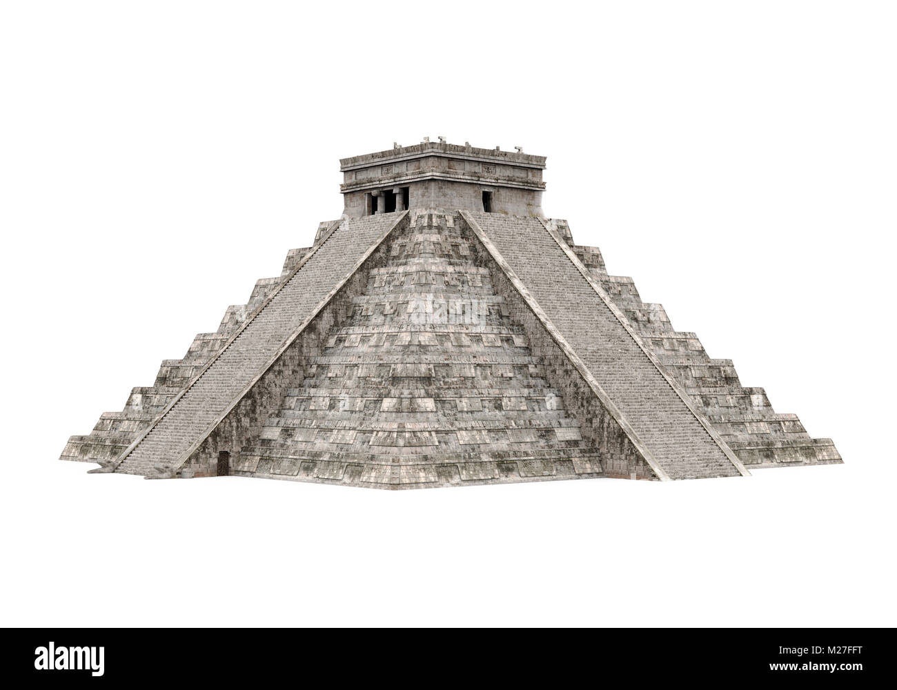 Mayan Pyramid Isolated Stock Photo